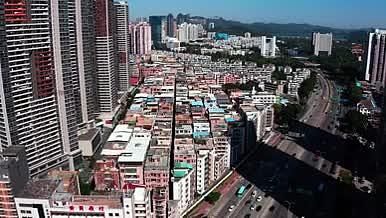 4k航拍俯瞰深圳城中村房屋视频的预览图